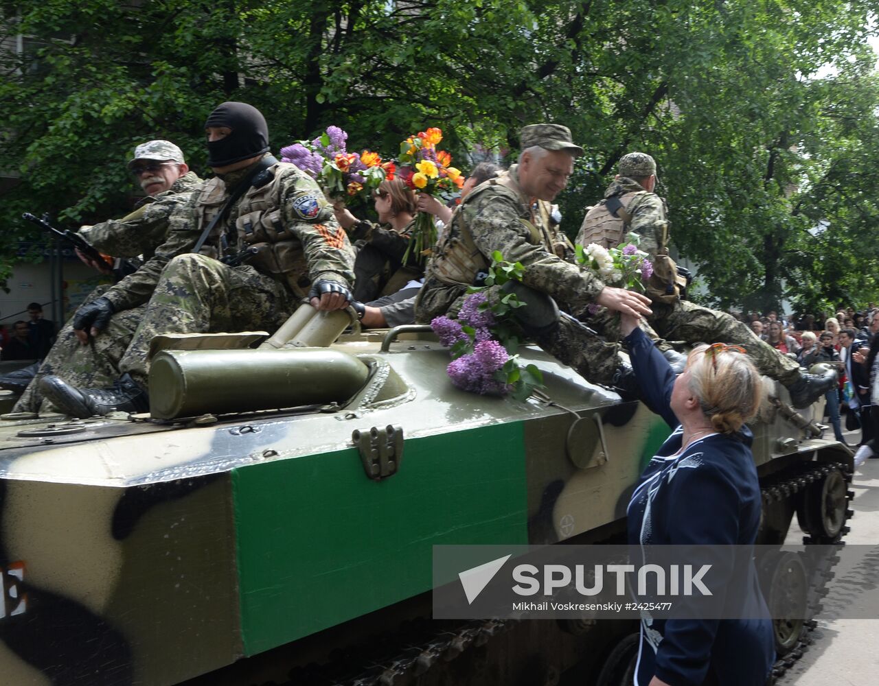 Victory Day celebrations in Slavyansk