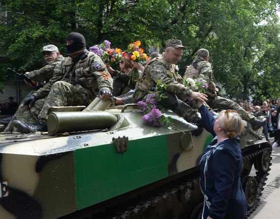 Victory Day celebrations in Slavyansk