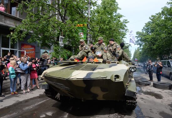 Victory Day celebrations in Slavyansk