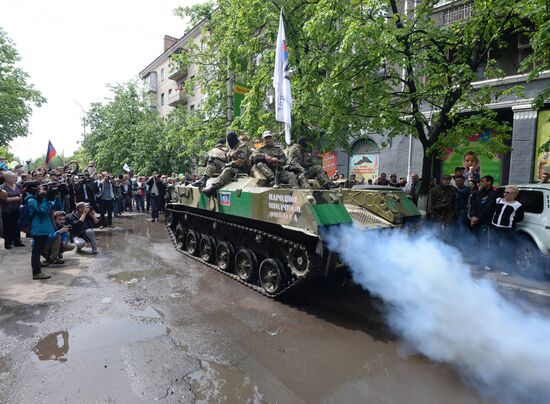 Victory Day celebrations in Slavyansk