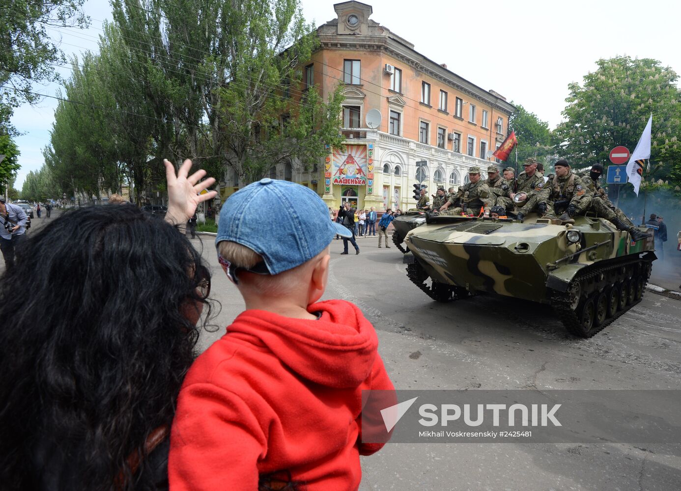 Victory Day celebrations in Slavyansk