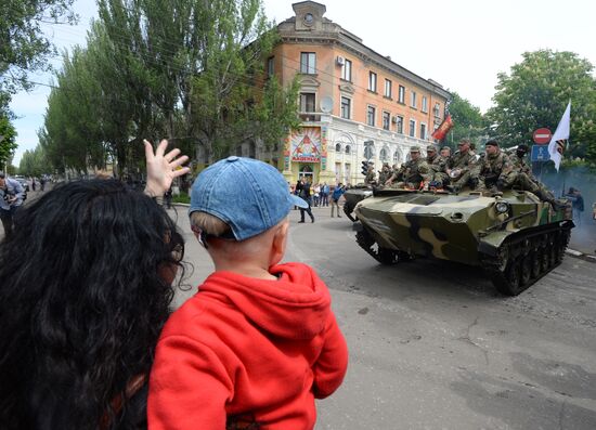Victory Day celebrations in Slavyansk