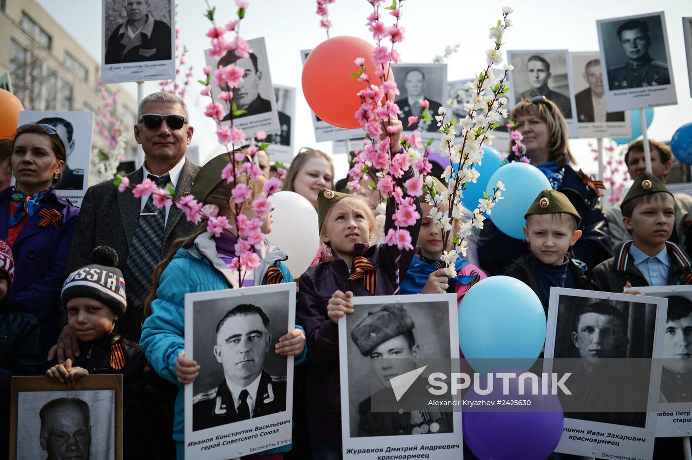 Immortal Regiment march in Russia