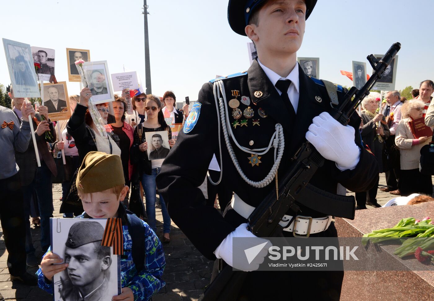 Immortal Regiment march in Russia