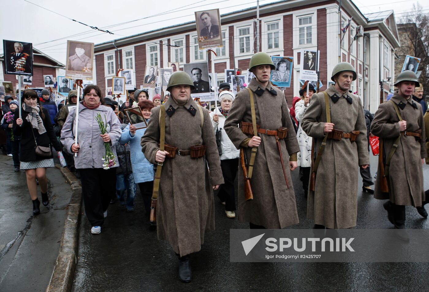 Immortal Regiment march in Russia