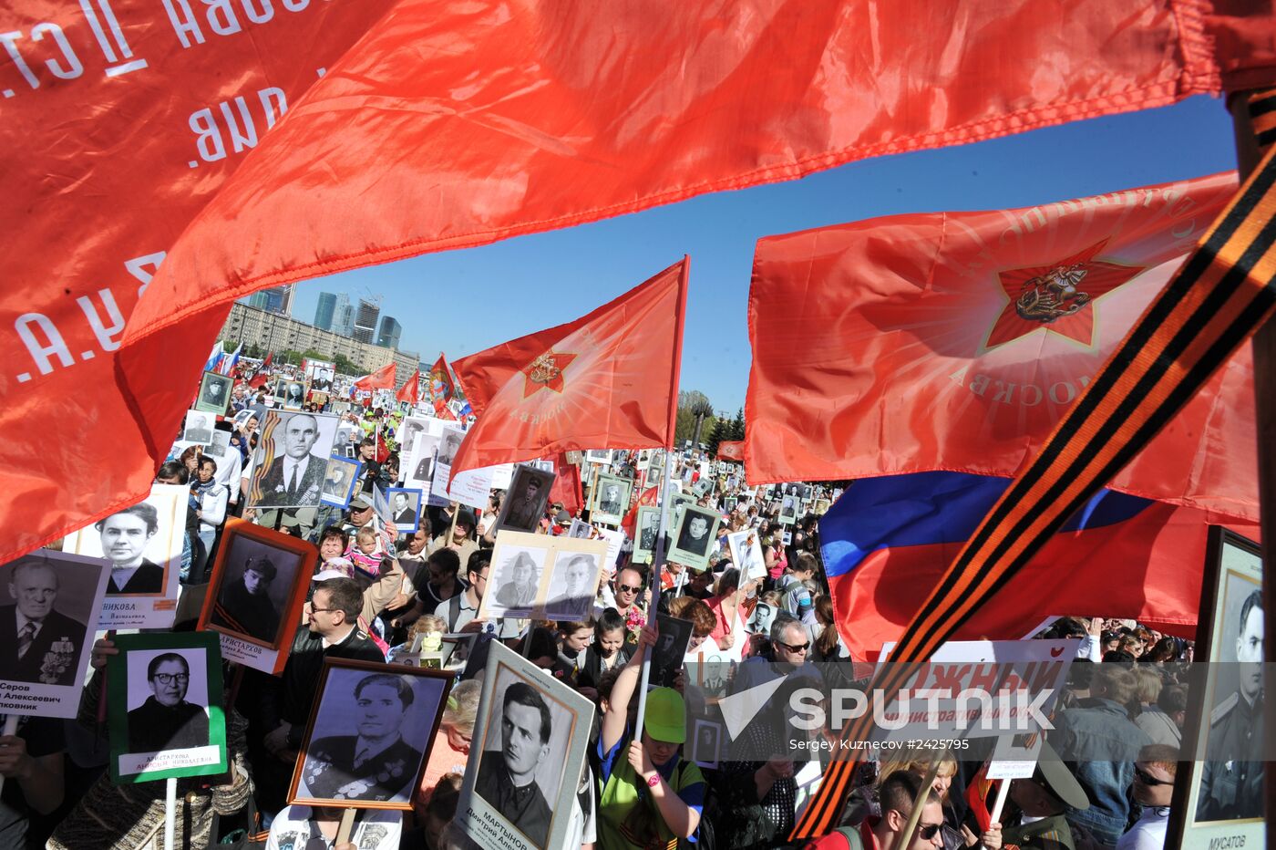 Immortal Regiment march in Russia