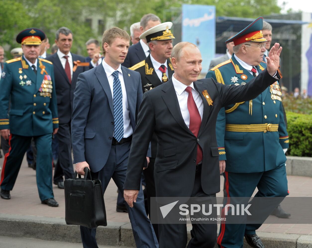 Vladimir Putin attends celebrations marking 69th anniversary of victory in Great Patriotic War and anniversary of Sevastopol's liberation