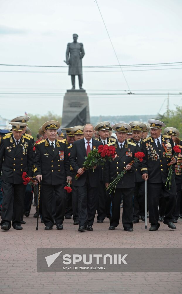 Vladimir Putin attends celebrations marking 69th anniversary of victory in Great Patriotic War and anniversary of Sevastopol's liberation