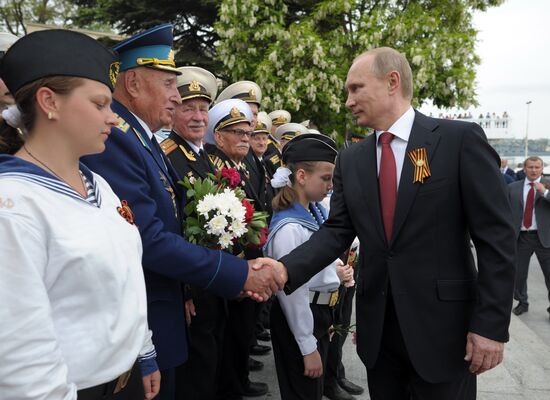 Vladimir Putin attends celebrations marking 69th anniversary of victory in Great Patriotic War and anniversary of Sevastopol's liberation