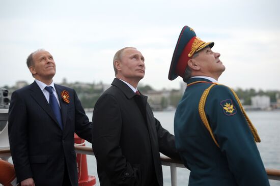 Vladimir Putin attends celebrations marking 69th anniversary of victory in Great Patriotic War and anniversary of Sevastopol's liberation