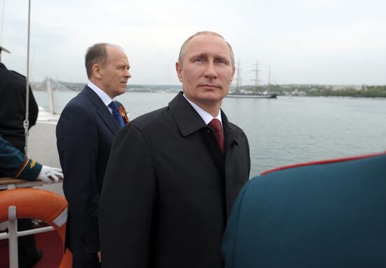 Vladimir Putin attends celebrations marking 69th anniversary of victory in Great Patriotic War and anniversary of Sevastopol's liberation