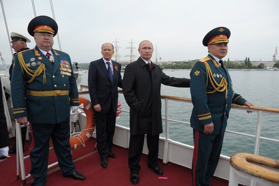Vladimir Putin attends celebrations marking 69th anniversary of victory in Great Patriotic War and anniversary of Sevastopol's liberation