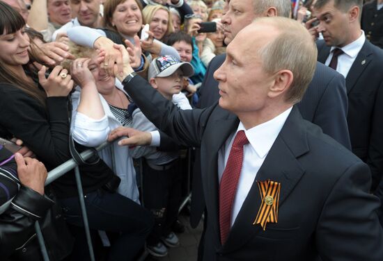 Vladimir Putin attends celebrations marking 69th anniversary of victory in Great Patriotic War and anniversary of Sevastopol's liberation