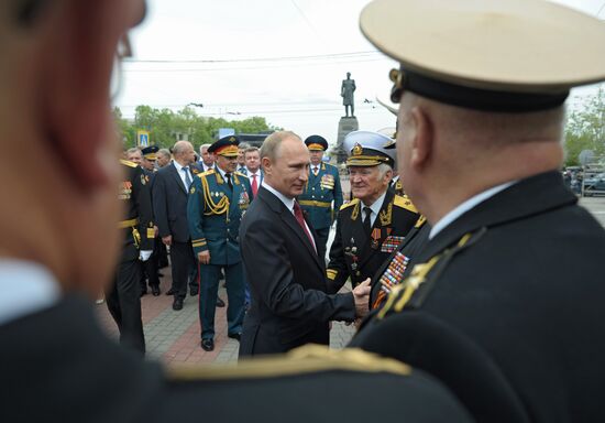 Vladimir Putin attends celebrations marking 69th anniversary of victory in Great Patriotic War and anniversary of Sevastopol's liberation