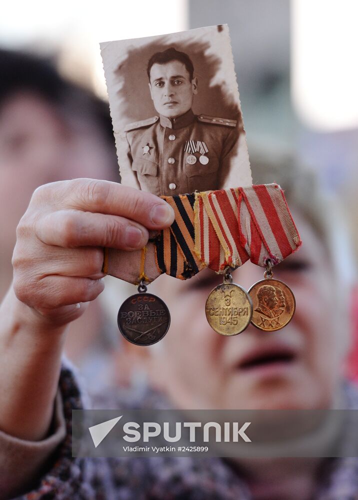 Immortal Regiment march in Russia