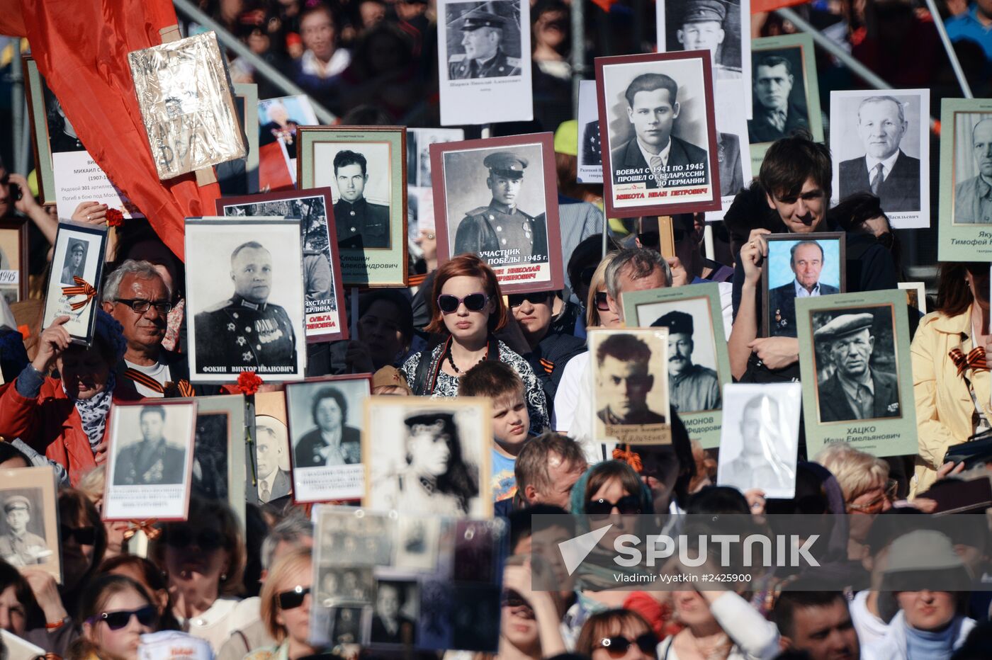 Immortal Regiment march in Russia