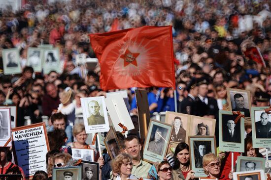 Immortal Regiment march in Russia