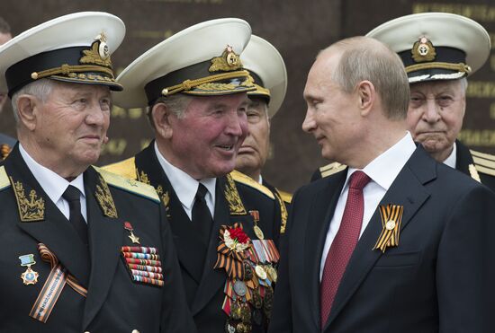 Vladimir Putin attends celebrations marking 69th anniversary of victory in Great Patriotic War and anniversary of Sevastopol's liberation