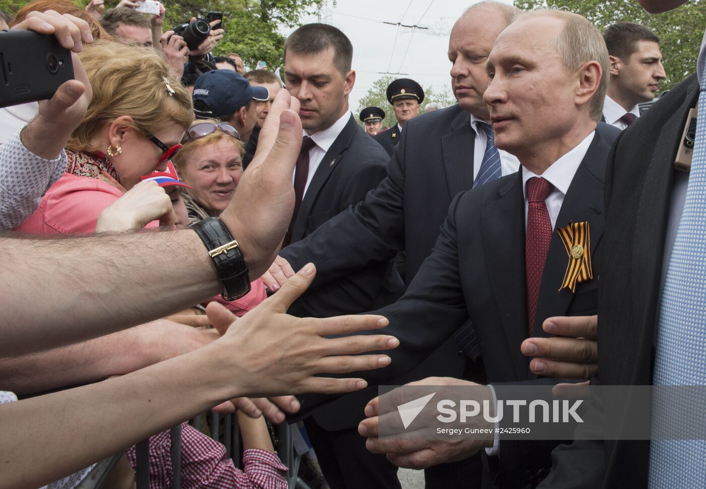 Vladimir Putin attends celebrations marking 69th anniversary of victory in Great Patriotic War and anniversary of Sevastopol's liberation