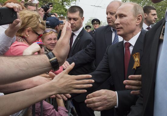 Vladimir Putin attends celebrations marking 69th anniversary of victory in Great Patriotic War and anniversary of Sevastopol's liberation
