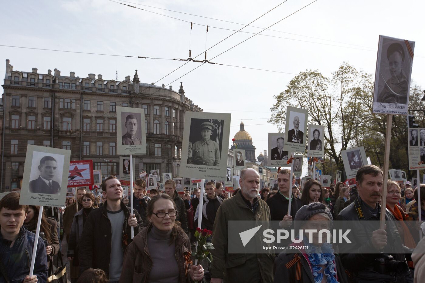 Immortal Regiment march in Russia