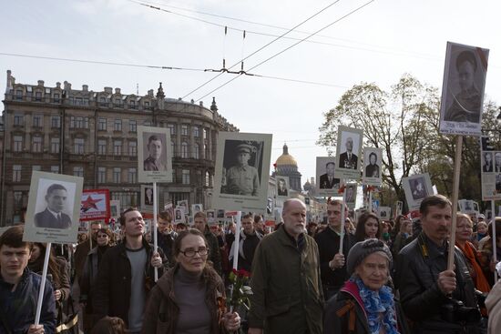 Immortal Regiment march in Russia