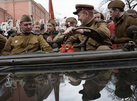 Immortal Regiment march in Russia