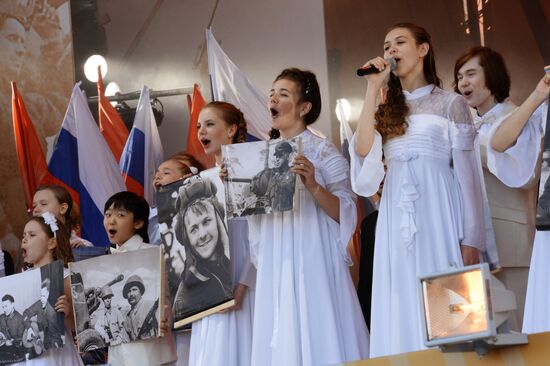 Immortal Regiment march in Russia