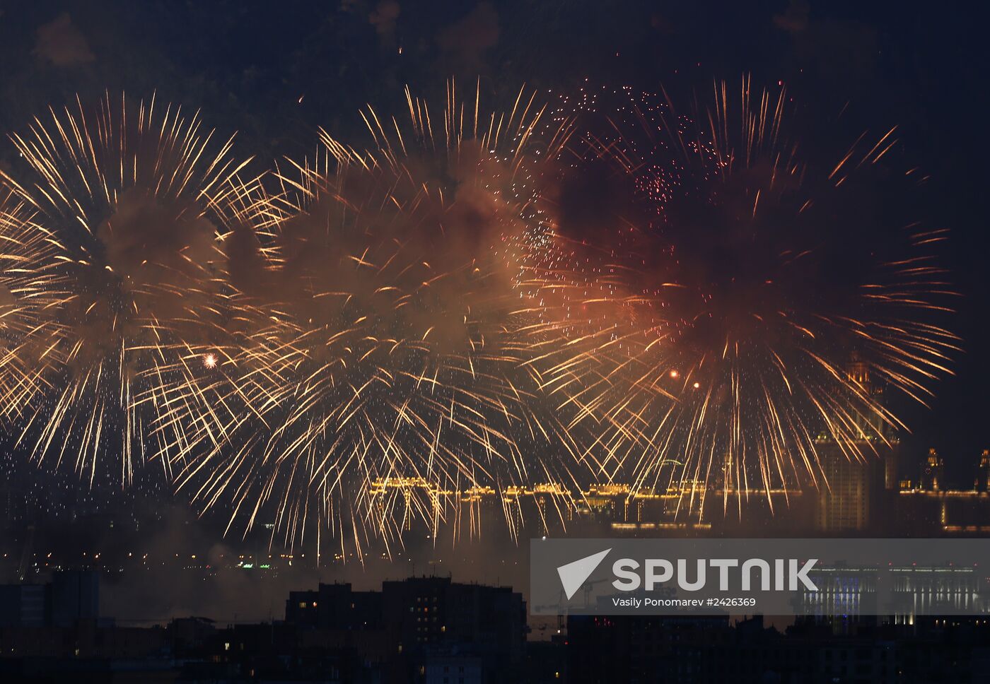 Fireworks on Victory Day