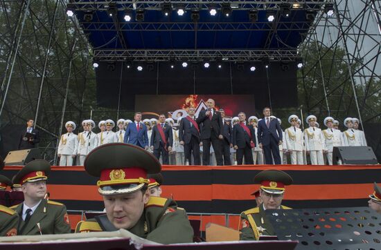Vladimir Putin attends celebrations marking 69th anniversary of victory in Great Patriotic War and anniversary of Sevastopol's liberation