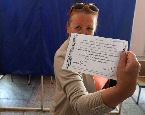 Donetsk and Lugansk regions hold referendum on self-determination