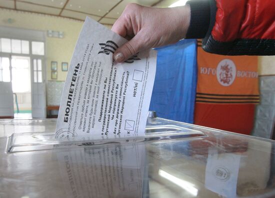 Donetsk and Lugansk regions hold referendum on self-determination