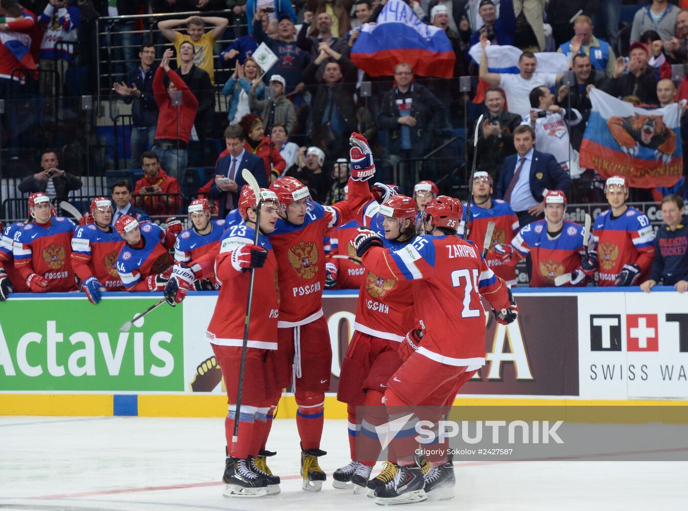 2014 Men's World Ice Hockey Championships. Finland vs. Russia