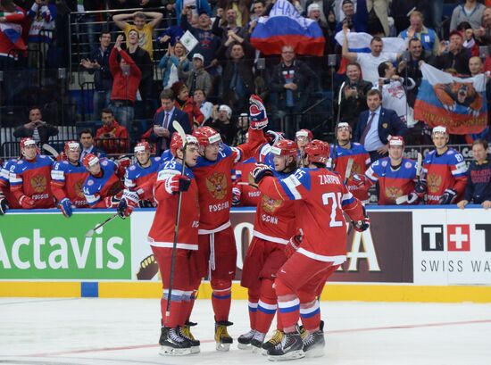2014 Men's World Ice Hockey Championships. Finland vs. Russia