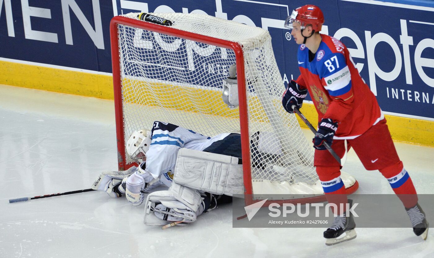2014 Men's World Ice Hockey Championships. Finland vs. Russia