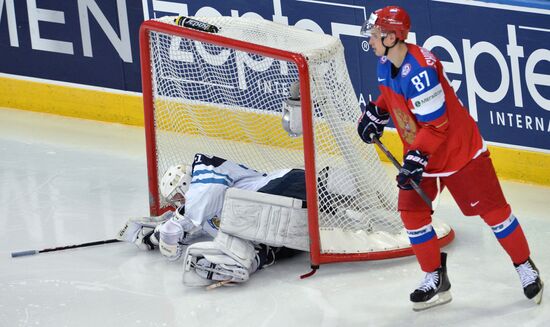 2014 Men's World Ice Hockey Championships. Finland vs. Russia
