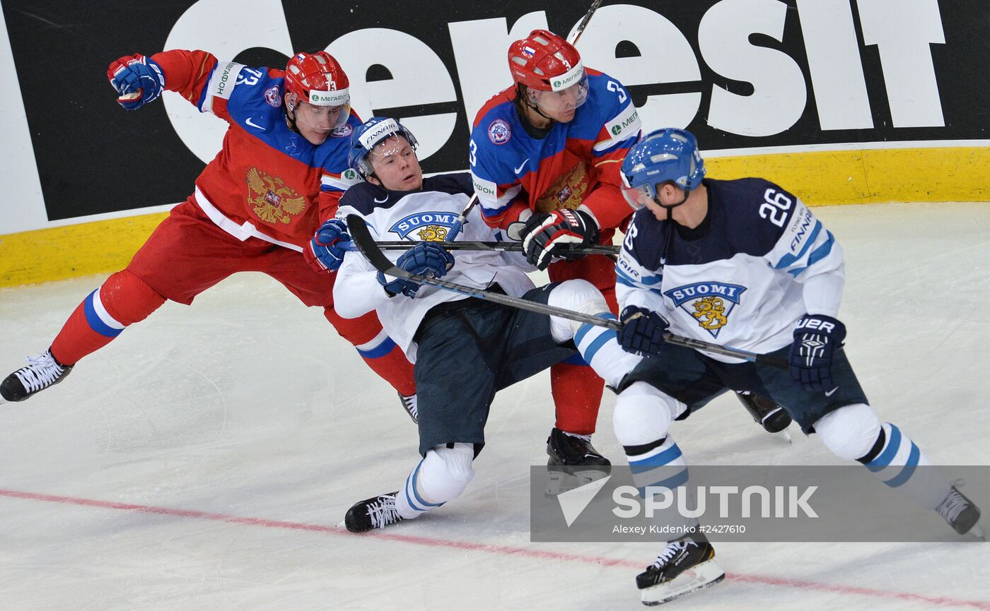 2014 Men's World Ice Hockey Championships. Finland vs. Russia