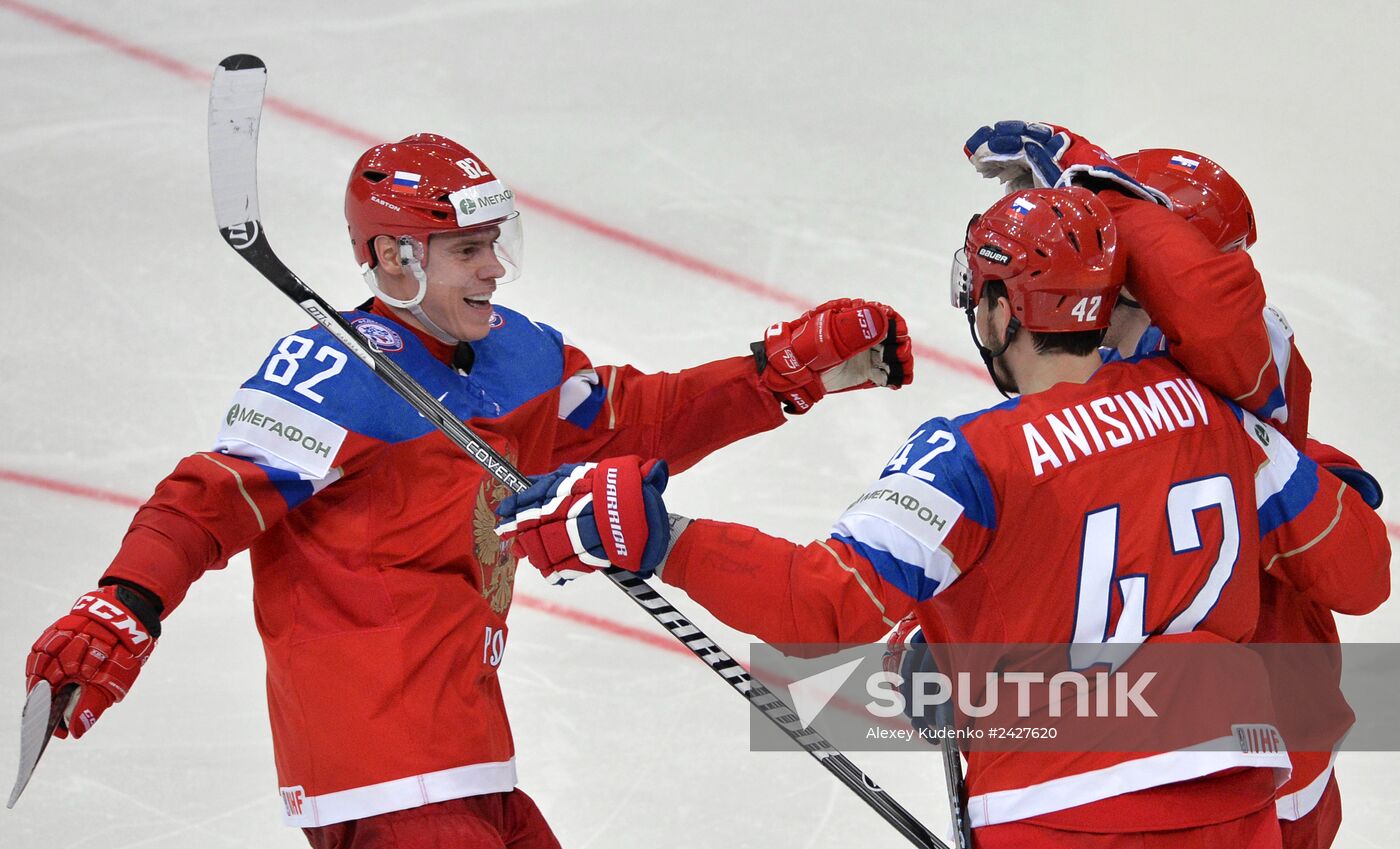 2014 Men's World Ice Hockey Championships. Finland vs. Russia