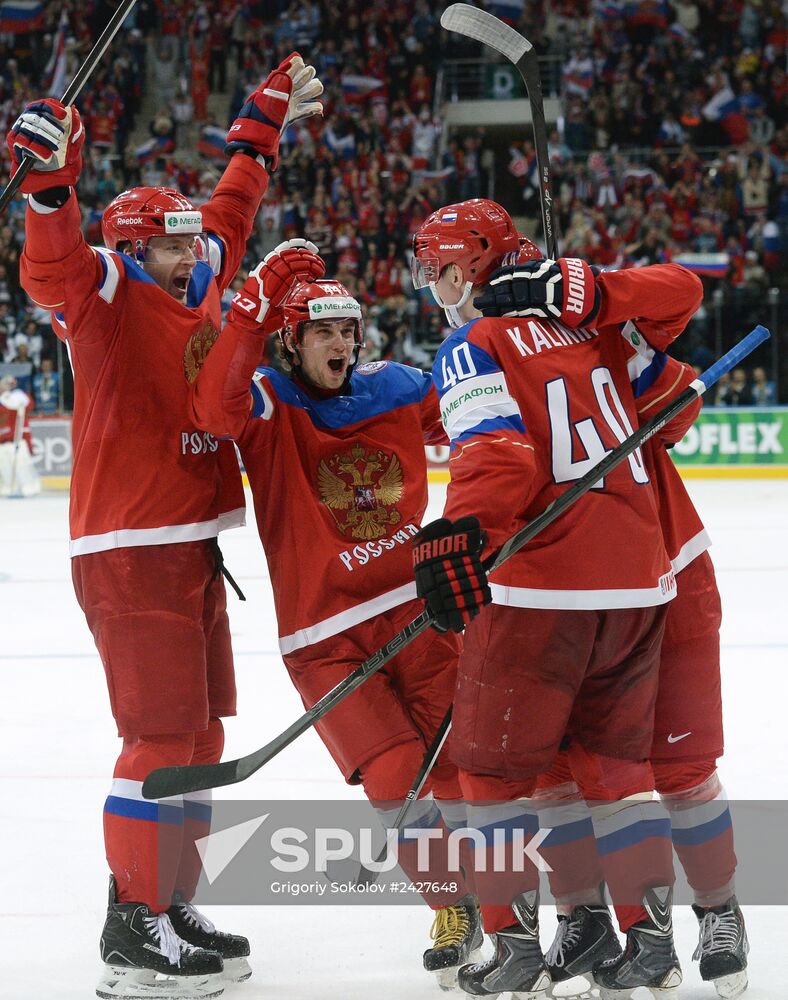 2014 Men's World Ice Hockey Championships. Finland vs. Russia