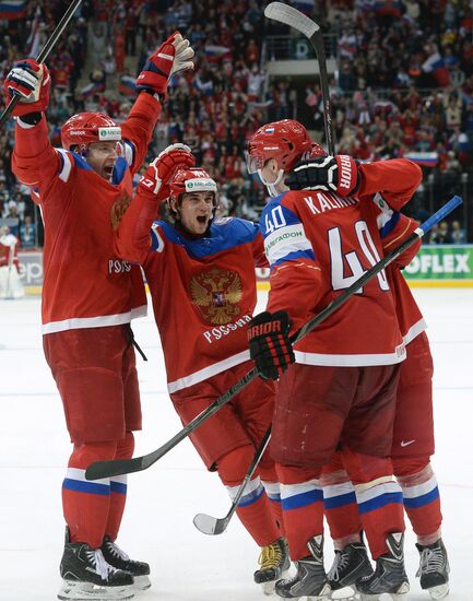 2014 Men's World Ice Hockey Championships. Finland vs. Russia