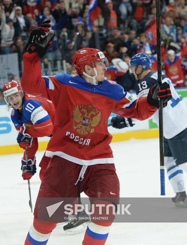 2014 Men's World Ice Hockey Championships. Finland vs. Russia