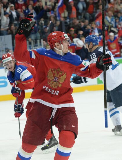 2014 Men's World Ice Hockey Championships. Finland vs. Russia