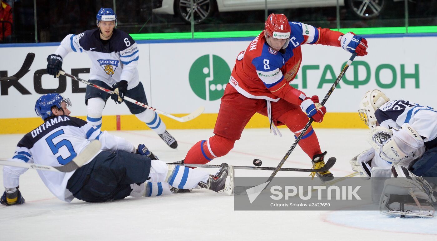 2014 Men's World Ice Hockey Championships. Finland vs. Russia