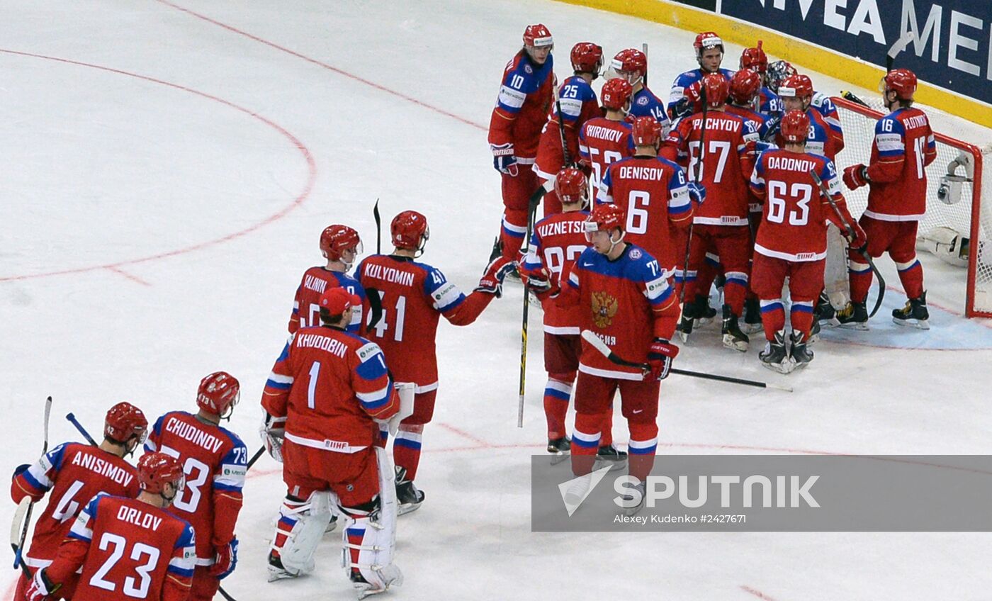 2014 Men's World Ice Hockey Championships. Finland vs. Russia