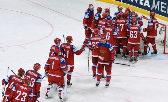 2014 Men's World Ice Hockey Championships. Finland vs. Russia