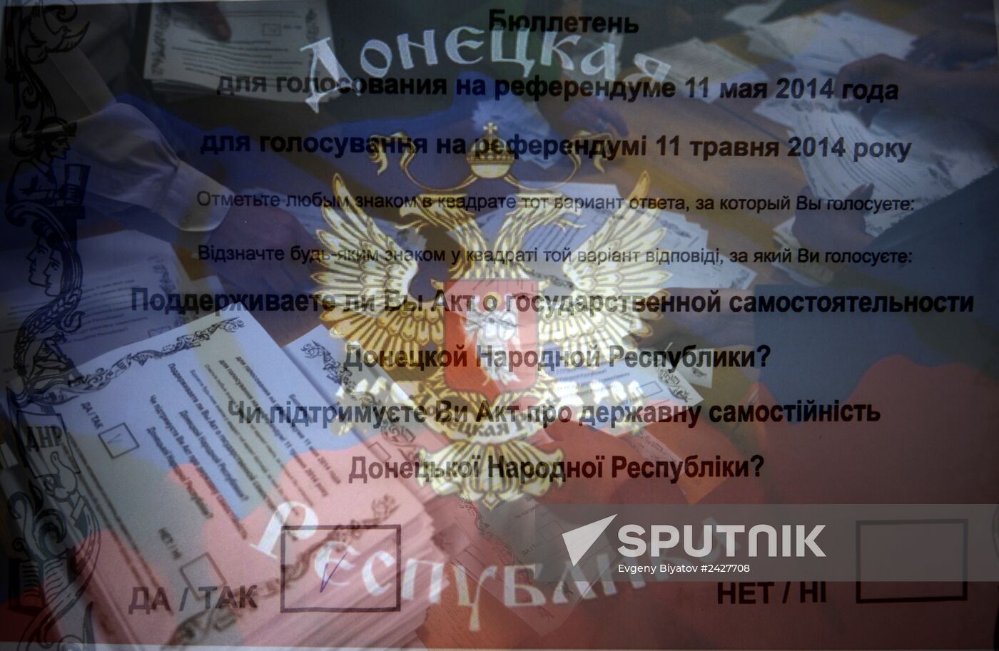 Counting votes after referendum on status of southeastern Ukraine