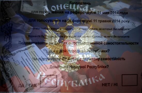 Counting votes after referendum on status of southeastern Ukraine