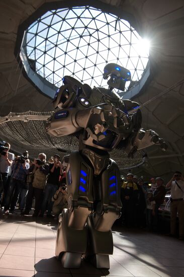 Robot "Titan" at Danilovsky market in Moscow