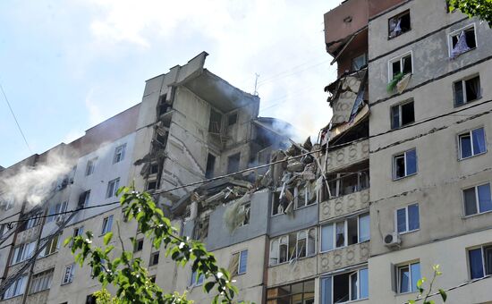Explosion in a nine-storey apartment building in Ukrainian Nikolaev