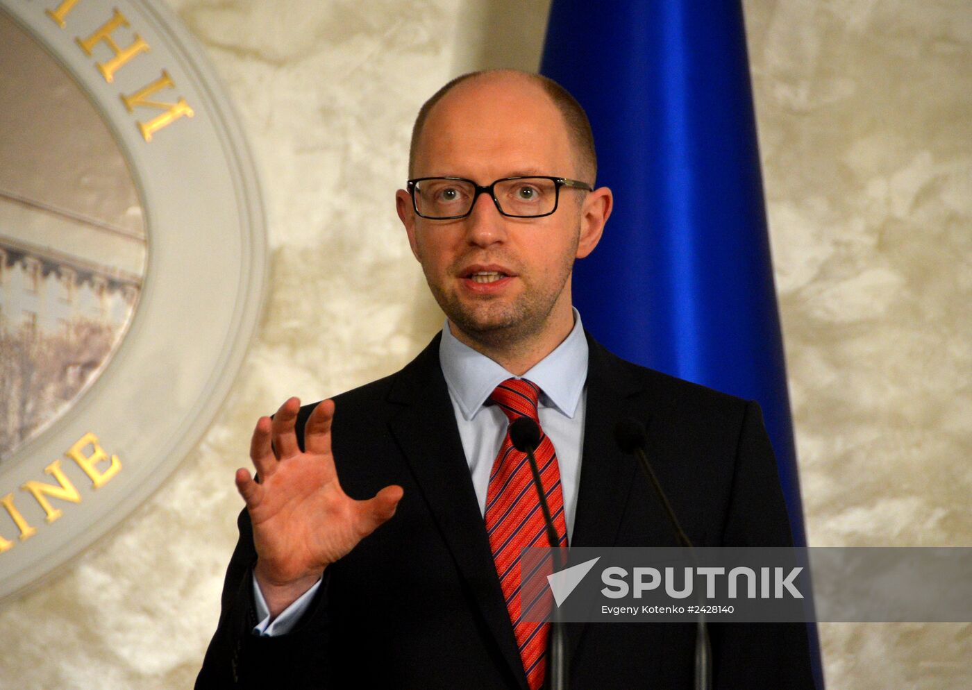 Ukrainian Prime Minister Arseniy Yatsenyuk holds meeting with Herman Van Rompuy